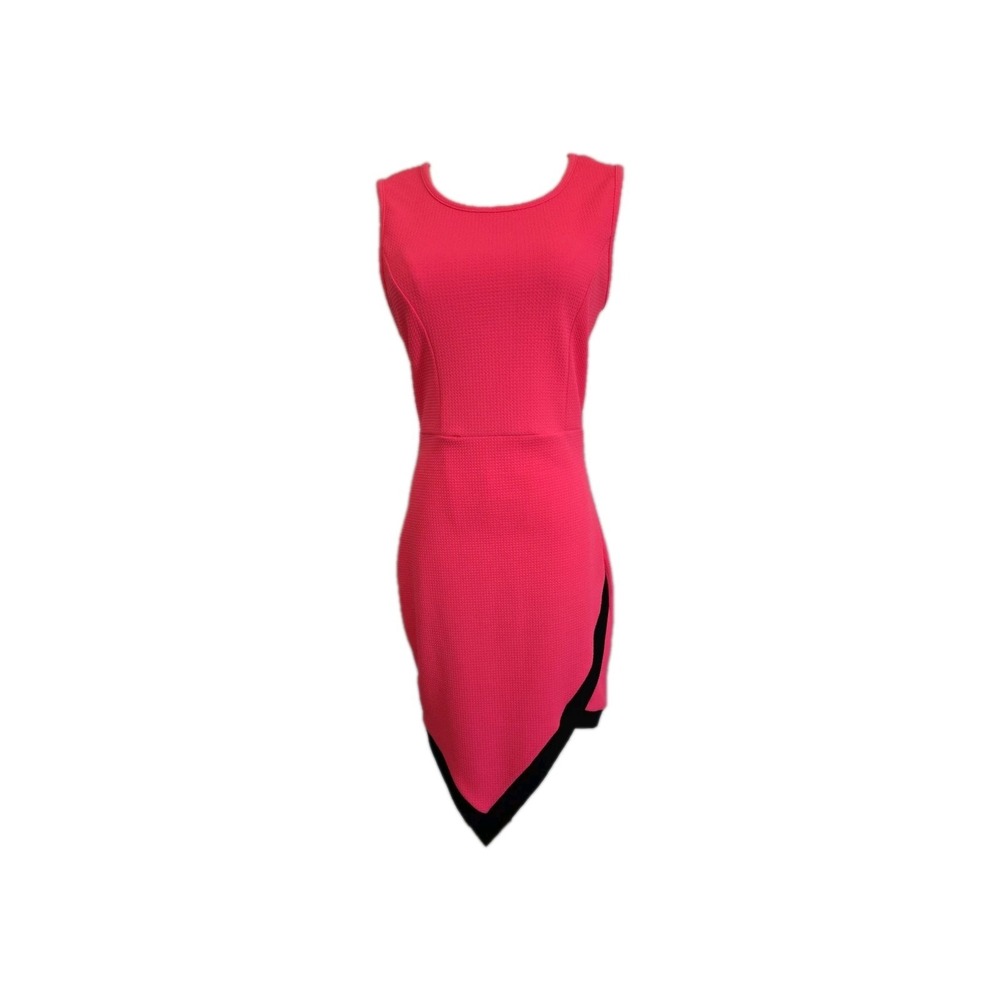 INC International Concepts Abstract Slinky Knit Pullover Dress Size L Classic